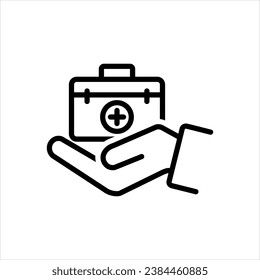Vektorschwarzes Symbol für Behandlung 