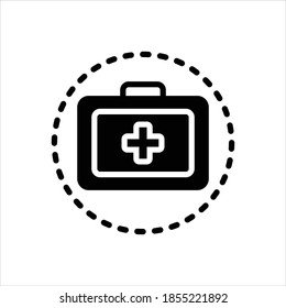 Vector black icon for treatment