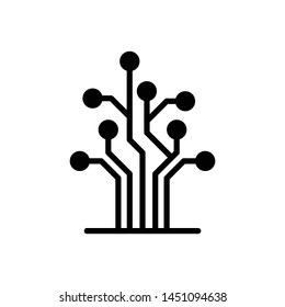 Vector black icon for tree