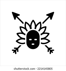 Vector black icon for tribal