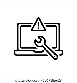 Vector black icon for troubleshoot