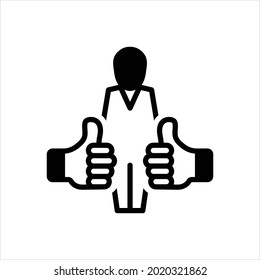 Vector black icon for truly