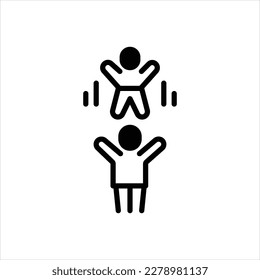 Vector black icon for trust