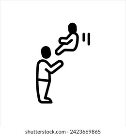 Icono negro vector para la confianza, mantener la fe