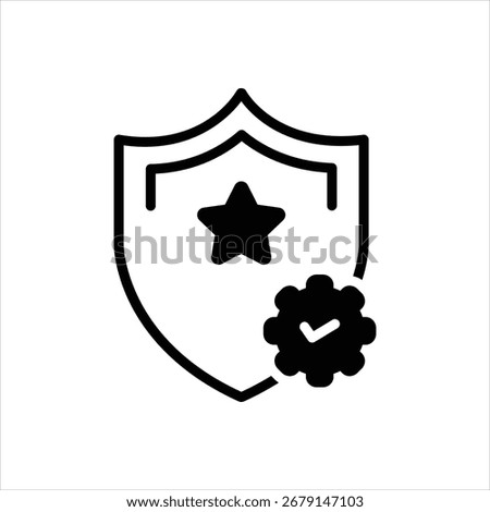 Vector black icon for trustworthy actions