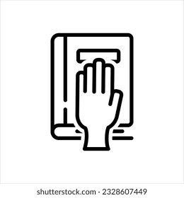 Vector black icon for truth