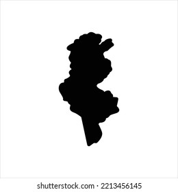 Vector black icon for tunisia 