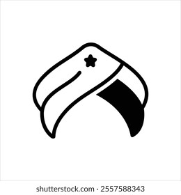 Vector black icon for turban