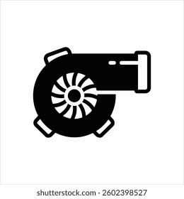 Vector black icon for turbo