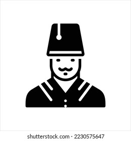 Vector black icon for turkish