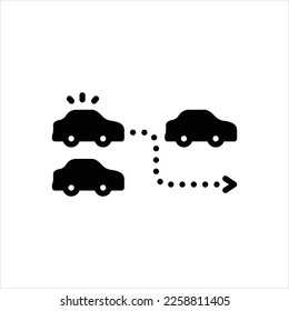 Vector black icon for turned