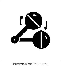Vector black icon for turns