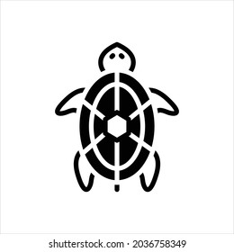 Vector black icon for turtle