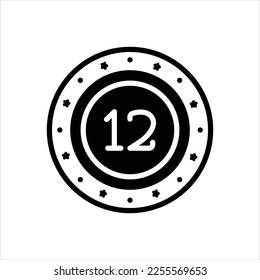 Icono negro vector para doce