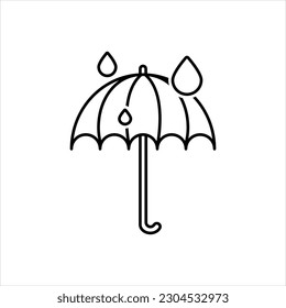 Vector black icon for umbrella