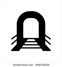 Vector black icon for underground