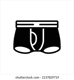 Vector black icon for underwear