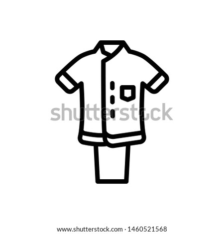 Vector black icon for uniform 