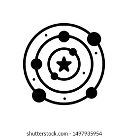 Vector black icon for universe