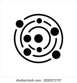 Icono negro vector para el universo