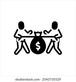 Vector black icon for unjust
