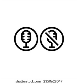 Icono negro vector para deshacer el silencio