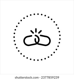 Vector black icon for unrelated