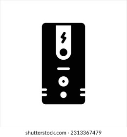 Vector black icon for ups