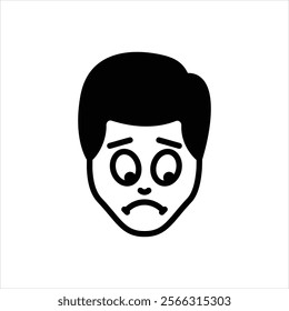 Vector black icon for upset