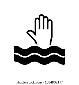 Icono negro del vector para la urgencia
