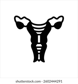 Vector black icon for uterus