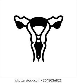 Vector negro icono para el útero