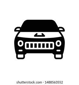 Vector black icon for vehicle