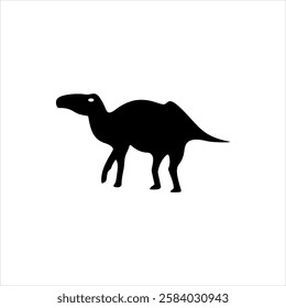 Vector black icon for velociraptor