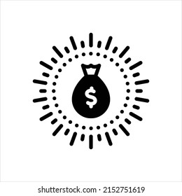 Vector black icon for ventures