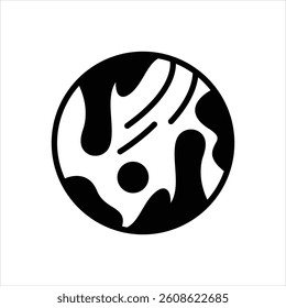 Vector black icon for venus
