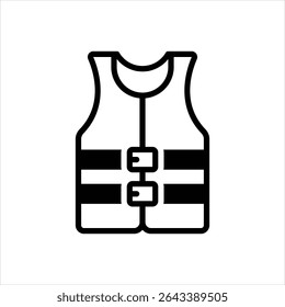Vector black icon for vest