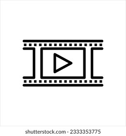 Vector black icon for video 