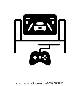 Icono de vector negro para videojuego