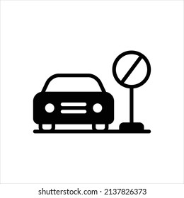 Vector black icon for violations