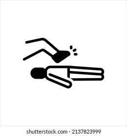 Vektorschwarze Symbol für Gewalt