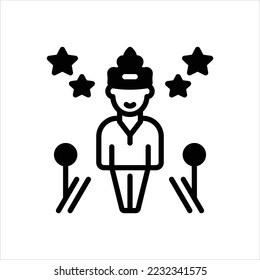 Vector black icon for vip