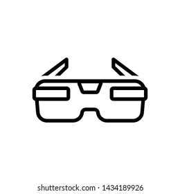 Vector black icon for virtual