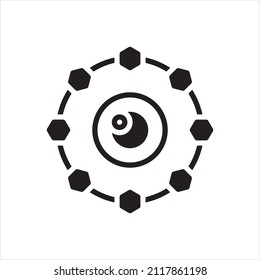 Icono negro vector para visibilidad