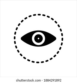 Vector black icon for visible