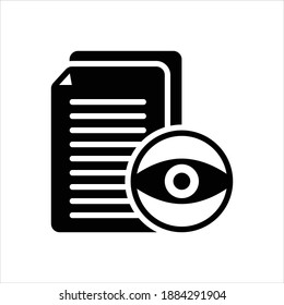 Vector black icon for visible
