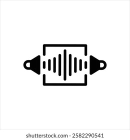 Vector black icon for voice