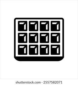 Vector black icon for waffle
