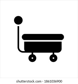 Vektorschwarzes Symbol für Wagen