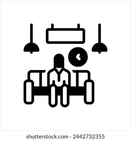 Vektor-schwarzes Symbol für Wartebereich